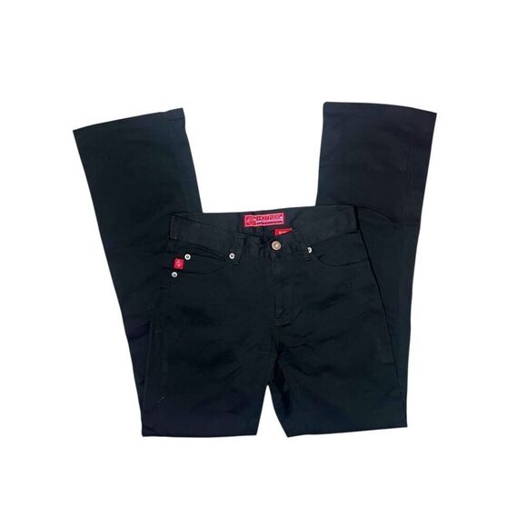 Vintage Hot Kiss Women’s 1 Black Flare Jeans Low Rise Y2K - Picture 2 of 6
